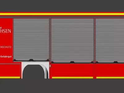 Gimaex Geraetewagen-Gefahrgut Aufbau 3D model