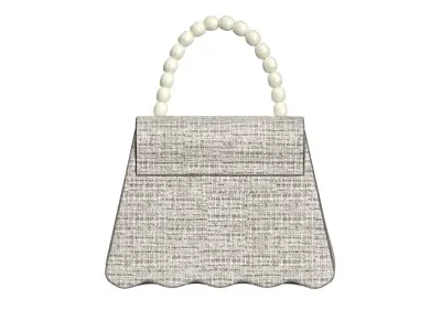 Tweed Pearl Strap Mini Bag 3D model