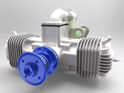 Engine 3W-342i-B2F Free 3D model