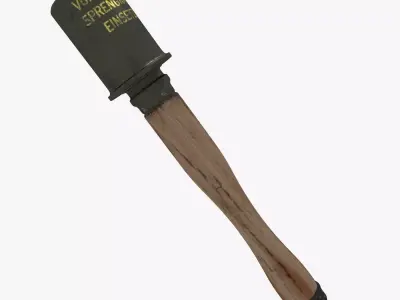 German M24 Stielhandgranate Free low-poly 3D model