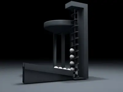 marble machine animation 3D model