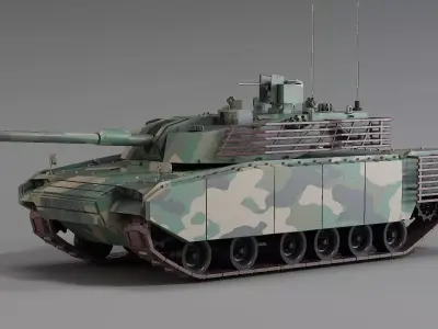 VT5 light tank armored tank ZTQ15 weight main battle tank 3D model