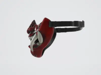 Samurai mask 3 3D model