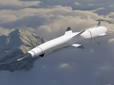 HYPERSONIC ROCKET Low-poly 3D model