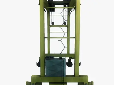 RTG port crane low poly Low-poly 3D model