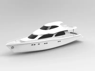 yacht 3D model 8