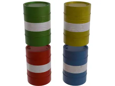 Metal Barrel V1 Low-poly 3D model