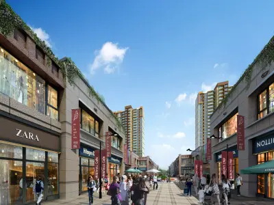 3Dmax fashion city commercial square building 272 3D model