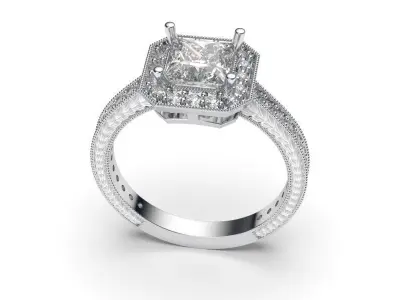 solitaire with ring sizes  9 part S67 3D print model