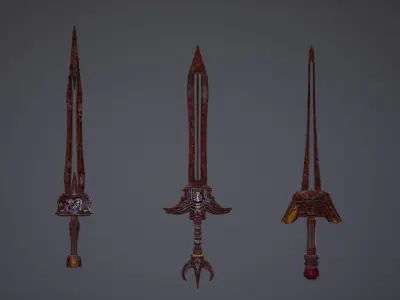 Modular Blades Emporium Part 2 Low-poly 3D model