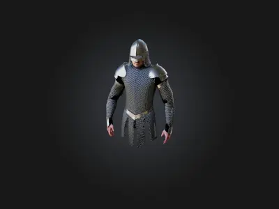 Chainmail Armor Low-poly 3D model