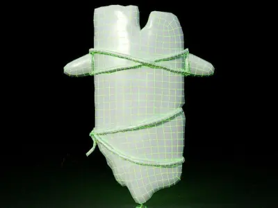 HIE Game Ready Horror Shield D180323 Low-poly 3D model