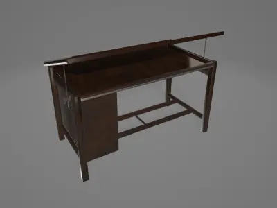 Antique Art Desk 3D model