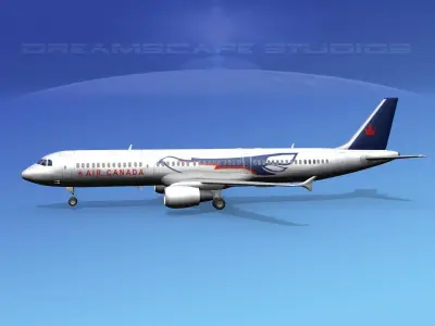 Airbus A321 Air Canada Eagle 3D model