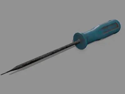 screwdriver Low-poly 3D model 11