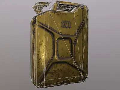 Military Jerry Can Low-poly 3D model