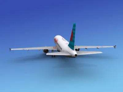 Airbus A320 America Air West 2 3D model