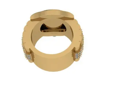 Rolex-Men ringTop19mms9 Free 3D model