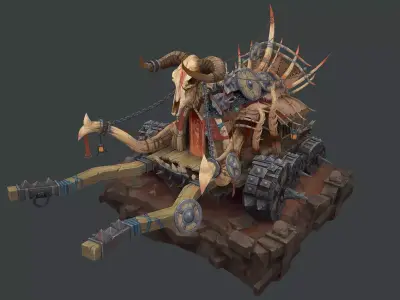 Next generation tank Low-poly 3D model