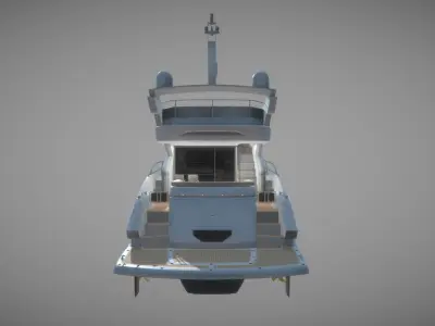 Yacht motor boat Low-poly 3D model purchase