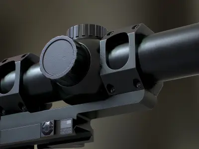 Primary Arms 8x24 RifleScope Low-poly 3D model