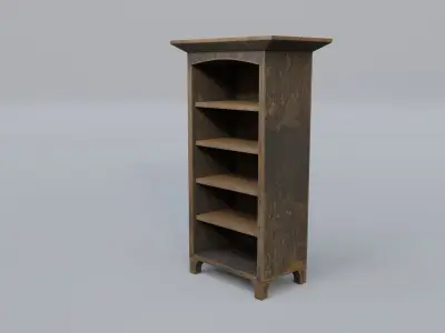 Bookcase simple Low-poly 3D model purchase