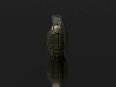 Mk2 Grenade - low poly Low-poly 3D model