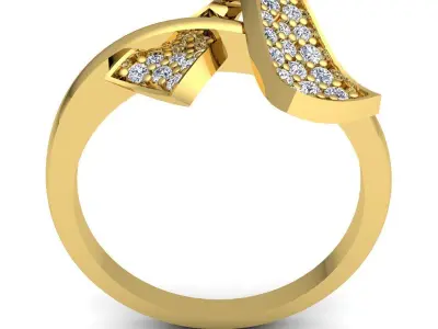 Woman Diamond Ring  3D print model