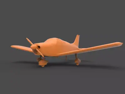Airplane T orange 3D print model