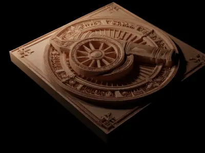 Cannon CNC 3d Print High Relief Sand Casting 3D print model