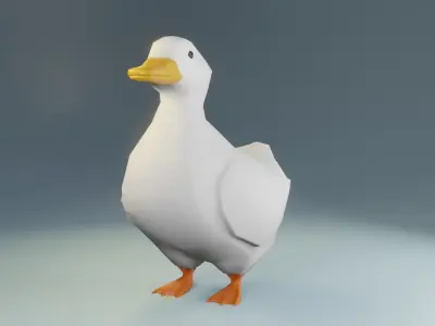 Low Poly Duck 3D Model Low-poly 3D model