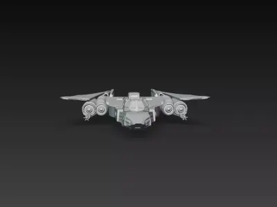 Sci-Fi Heavy Bomber Strike Aircraft 3D Print STL 3D print model