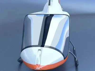 Bell 505 ranger X private helicopter 3D model