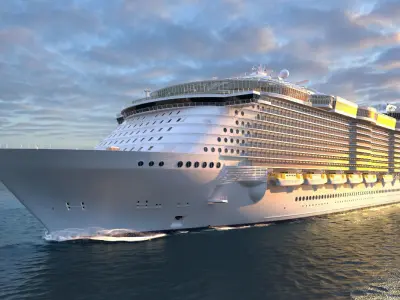 Cruise Ship Simple Details Generic 3D model