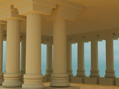 Ancient Greek Columns Free low-poly 3D model
