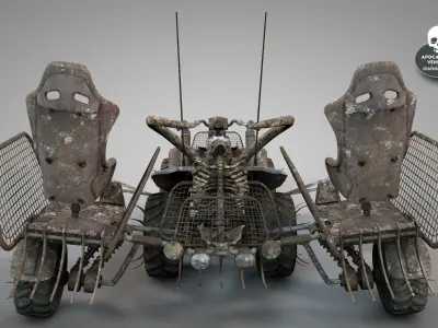 Apocalyptic ATV War Bike 3D model