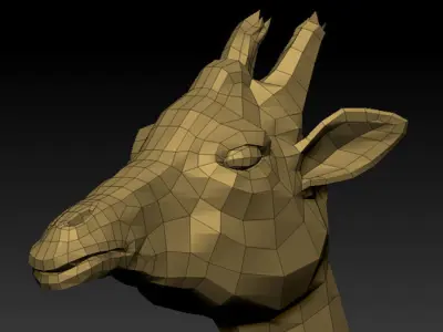 3D GIRAFFE LOWPOLY Low-poly 3D model
