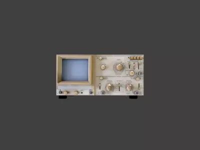 Old osciloscope Low-poly 3D model