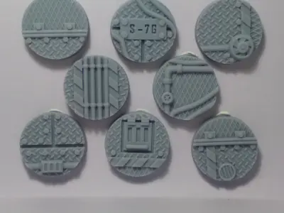  Industrial bases - 32mm 3D print model