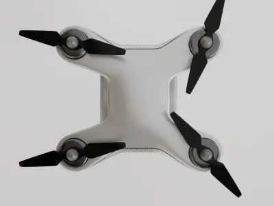 Futuristic Scfi Drone Low-poly 3D model