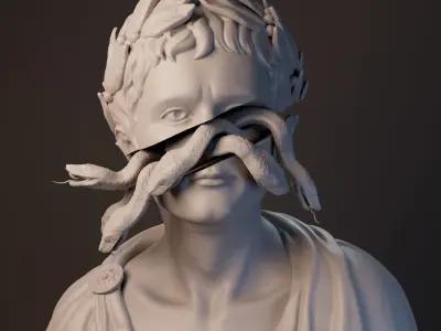 Caesar Augustus Printable Bust 3D print model purchase