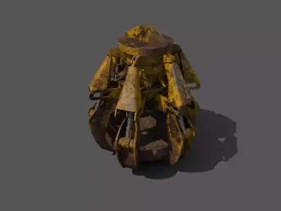 Clamshell Bucket Low-poly 3D model