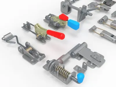  latches and  hinges  3D model