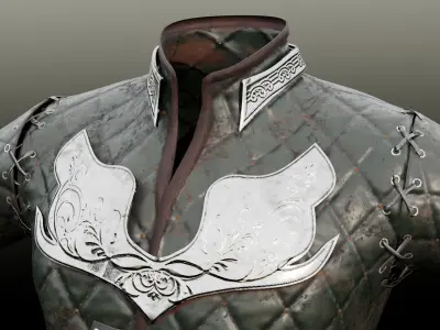 Medival jacket Low-poly 3D model