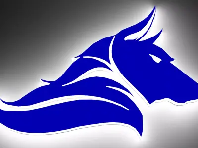 Wolf logo 3D model