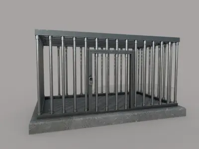Cage PBR prison cell Low-poly 3D model