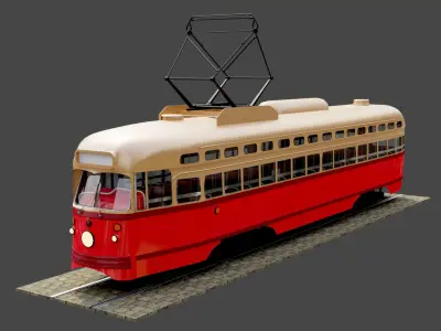 PCC SNCV Tram Low-poly 3D model