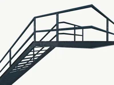 Industrial stair 3D model buy