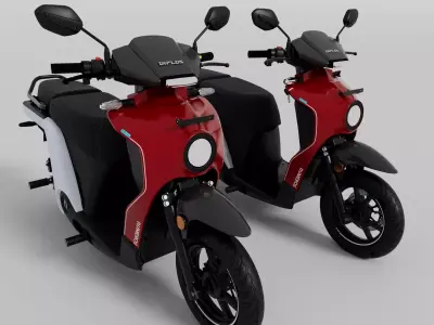 Scooter Bike Low-poly Hi-Poly 3D model
