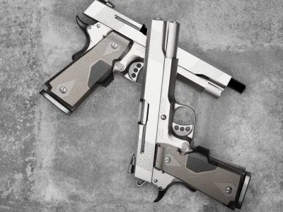 Best Realistic Pistol Gun 3D model